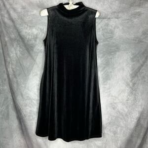 Agnes & Dora Dress Velvet Black Medium Knee Length Whimsigoth Slinky Stretch